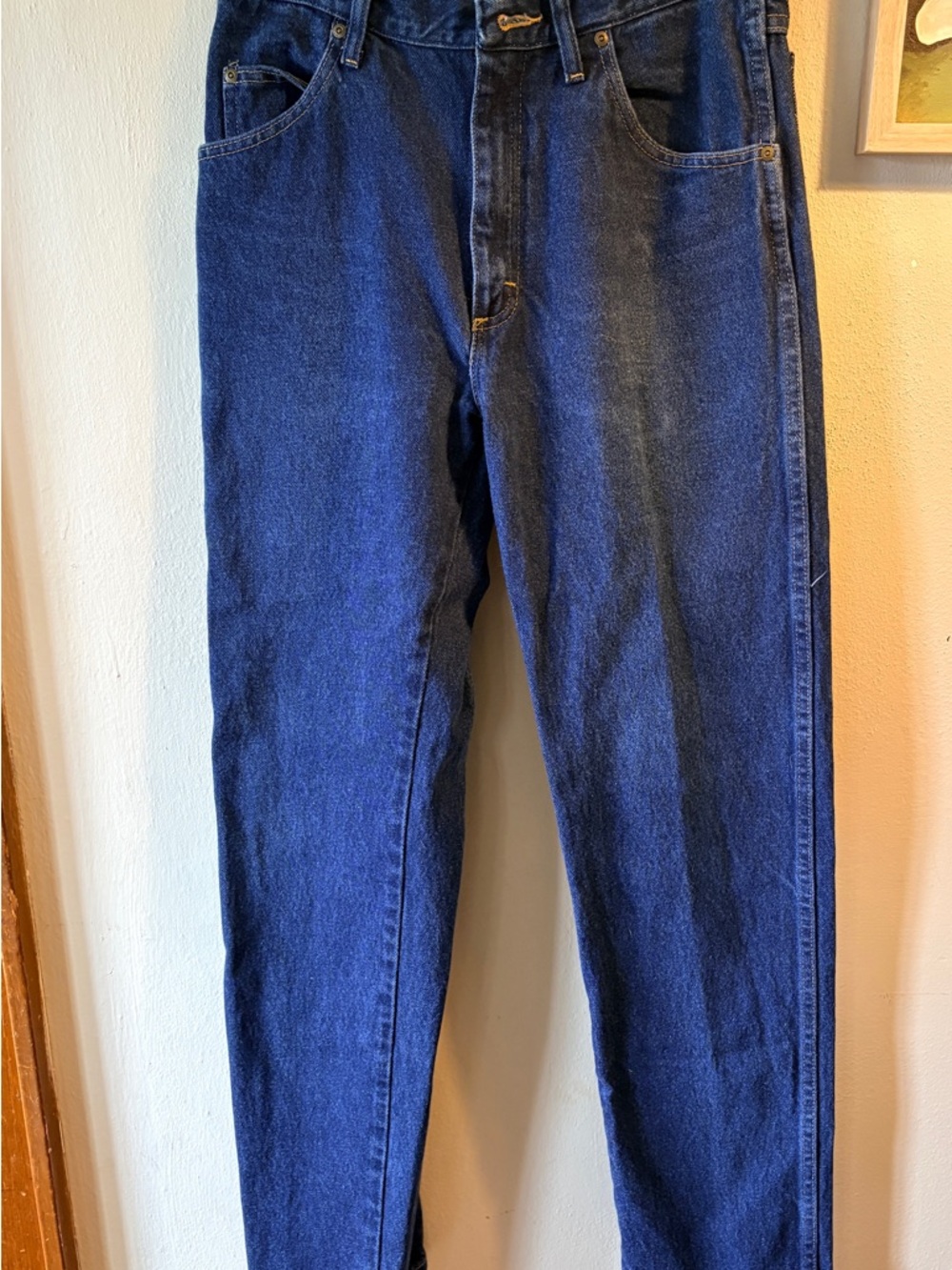 Wrangler Men's Dark Blue Bootcut Jeans
